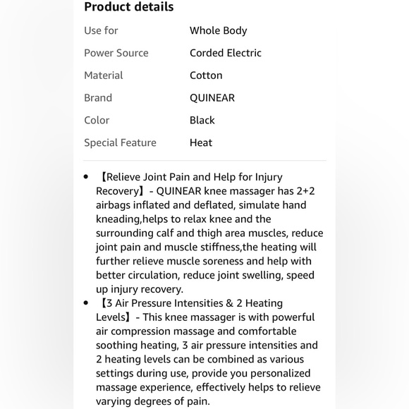 Quinear Knee Massager never opened new in box - Picture 7 of 8